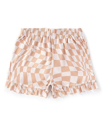 Originality Little Girls 2T-6X Pull-On Checkered Shorts