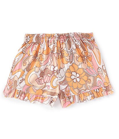 Originality Little Girls 2T-6X Pull-On Floral Print Shorts
