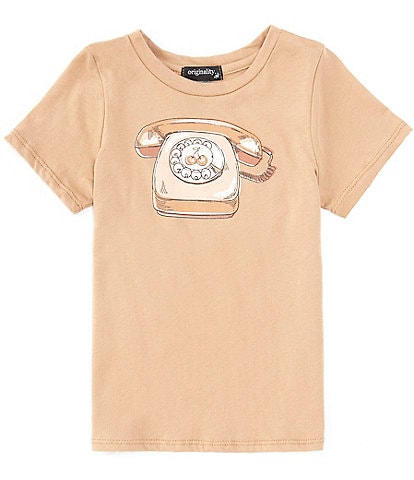 Originality Little Girls 2T-6X Short-Sleeve Cherry Telephone Graphic T-Shirt