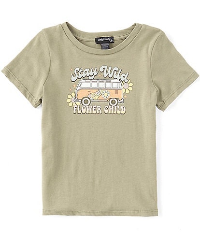Originality Little Girls 2T-6X Short-Sleeve Stay Wild Flower Child Graphic T-Shirt