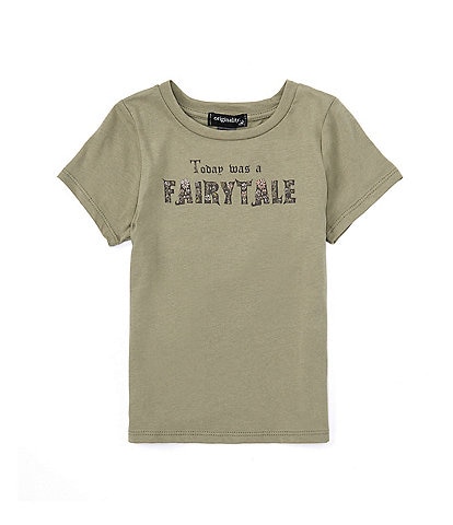 Originality Little Girls 2T-6X Short Sleeve Today Was A Fairytale Tale Graphic T-Shirt