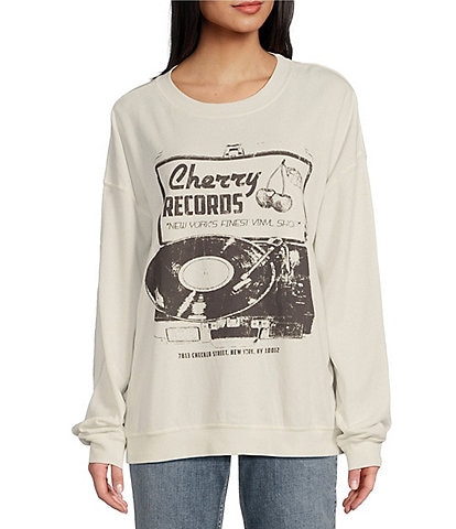 Originality Long Sleeve Cherry Records Graphic Sweatshirt