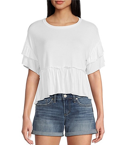 Originality Short Sleeve Peplum Top