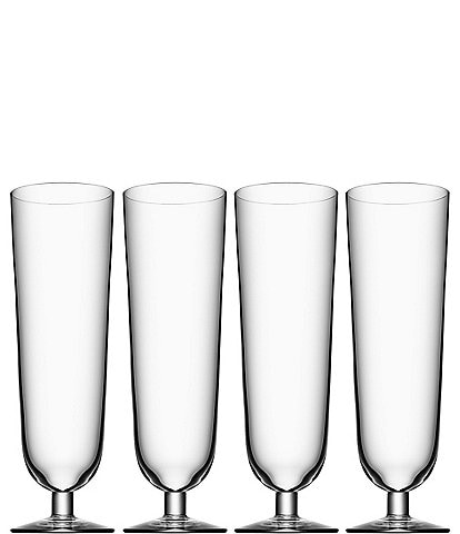 Orrefors Pilsner Beer Glass, Set of Four