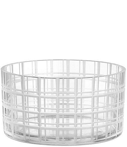 Orrefors Cut In Number Small Checkered Bowl