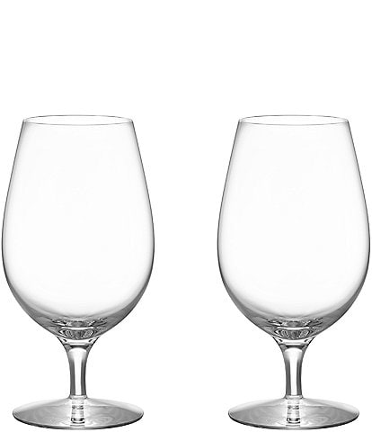 Orrefors Merlot Beer Iced Beverage Glasses, Set of 2