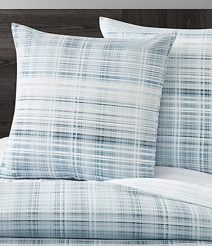 Oscar/Oliver Pascal Mini-Plaid Reversible Euro Sham