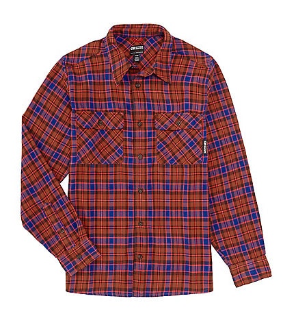 Outdoor Research Performance Stretch Feedback Terra Plaid Flannel Twill Long Sleeve Woven Shirt