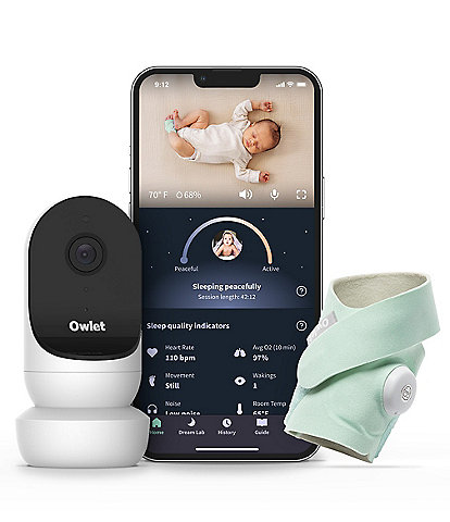 Owlet Dream Duo Sock With Owlet Cam 2 Baby Monitor