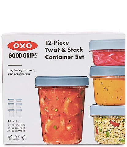 Oxo 12-Piece Twist & Stack Container Set