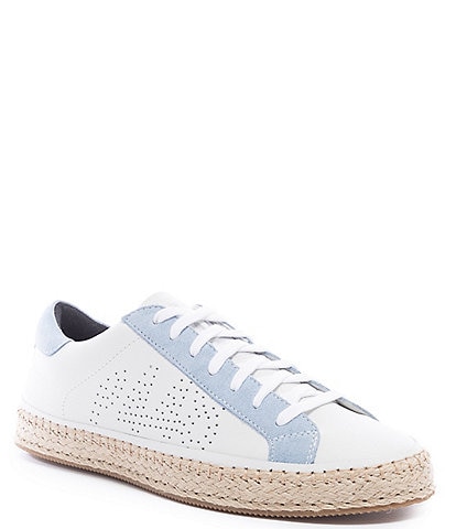 P448 John Trend Leather Lace-Up Espadrille Sneakers
