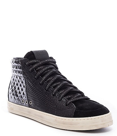 P448 Skate Cheope Quilted Embossed Leather High-Top Zip Sneakers