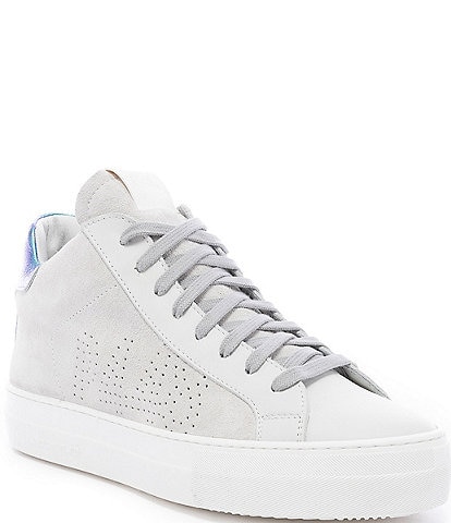 P448 Thea Glim Suede Mid Top Lace-Up Sneakers