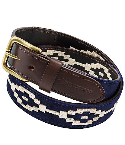 Pampeano Confianza Vegetable-Tanned Suede And Leather Belt