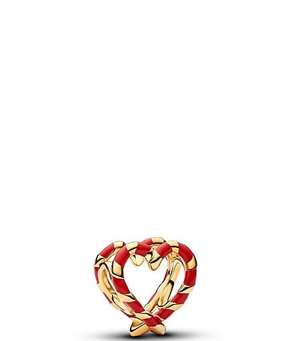 Pandora Christmas Candy Cane Open Heart Charm