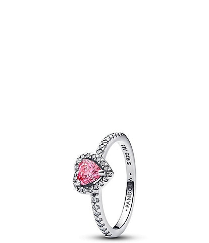Pandora Elevated CZ Sterling Silver Heart Ring
