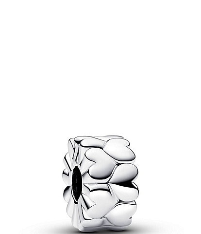 Pandora Heart Pattern Clip Sterling Silver Charm