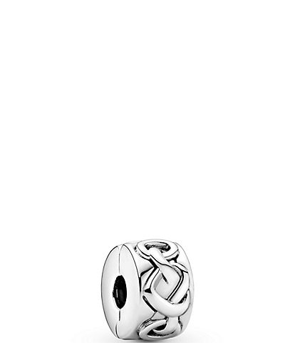 Pandora Knotted Hearts Clip Sterling Silver Charm