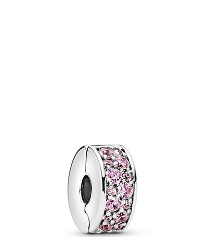 Pandora Pave Clip Sterling Silver Charm