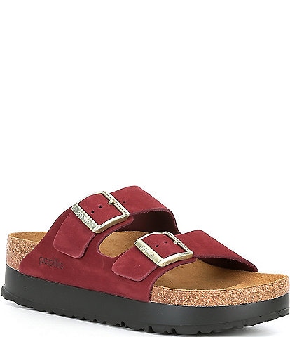 Papillio by Birkenstock Women's Arizona Suede Nubuck Platform Sandals