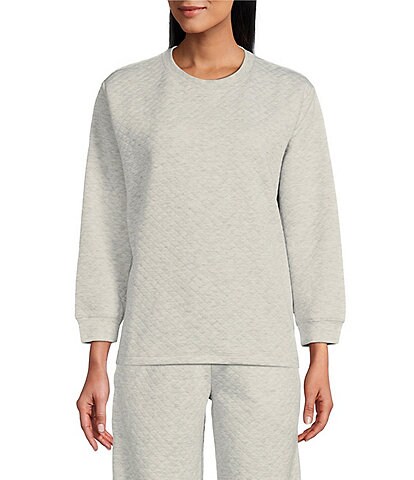 Papinelle Beautiful Basic Cozy Quilted Long Sleeve Sleep Top