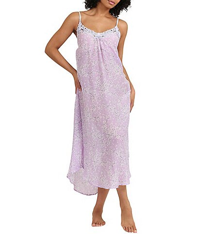 Papinelle Cherry Blossom Woven Sleeveless V-Neck Nightgown