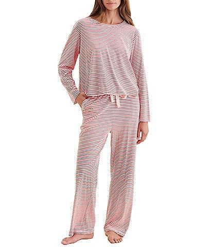 Papinelle Jada Long Sleeve Round Neck Tee & Pant Pajama Set