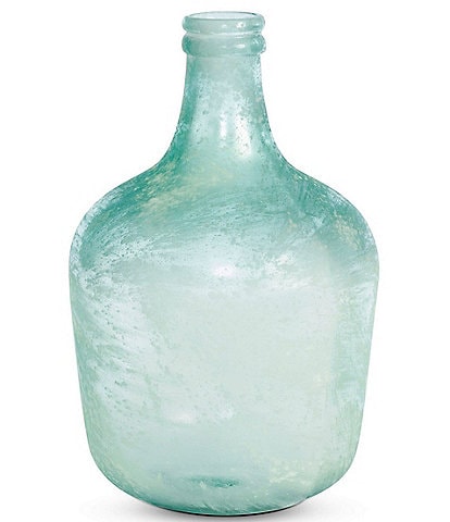 Park Hill Coastal Cottage Collection Frosted Seafoam Recycled Glass Cellar Bottle
