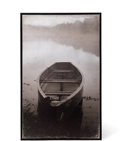 Park Hill Rustic Modern Collection Framed Canoe Printed Wall Art