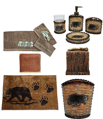 Paseo Road by HiEnd Accents 14-Piece Lodge Bear Bathroom Lifestyle Accessory Collection Set