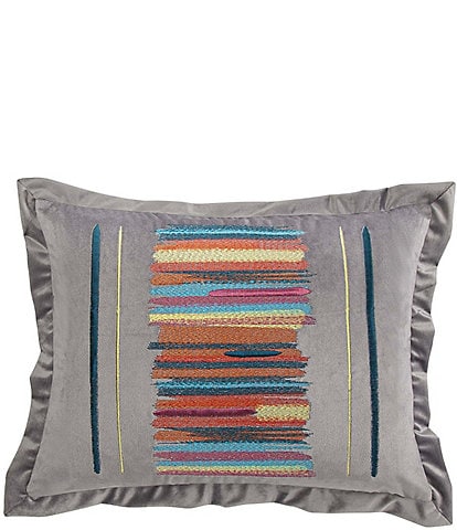 Paseo Road by HiEnd Accents Abbie Semi-Ruffled Flange Embroidery Kidney Pillow