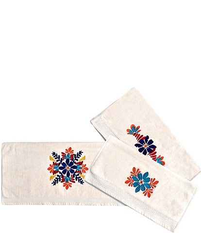 Paseo Road by HiEnd Accents Bonita Embroidered Floral 3-Piece Bath Towel Set