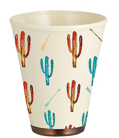 Paseo Road by HiEnd Accents Cactus & Arrow Print Ceramic Wastebasket