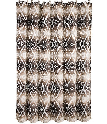 Paseo Road by HiEnd Accents Chalet Southwestern Geometric Pattern Shower Curtain