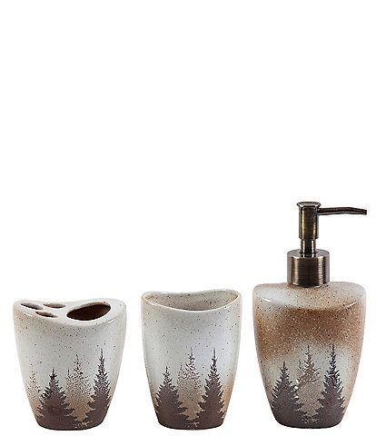 Paseo Road by HiEnd Accents Clearwater Pines 3-Piece Countertop Bathroom Accessory Set