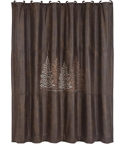 Paseo Road by HiEnd Accents Clearwater Pines Chocolate Shower Curtain