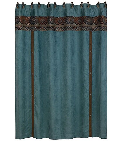 Paseo Road by HiEnd Accents Del Rio Faux Suede Shower Curtain