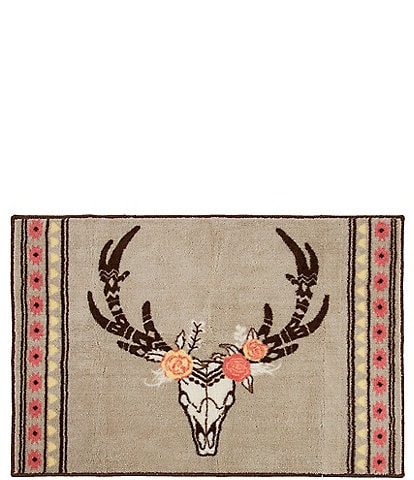 Paseo Road by HiEnd Accents Desert Skull Floral Bath Rug