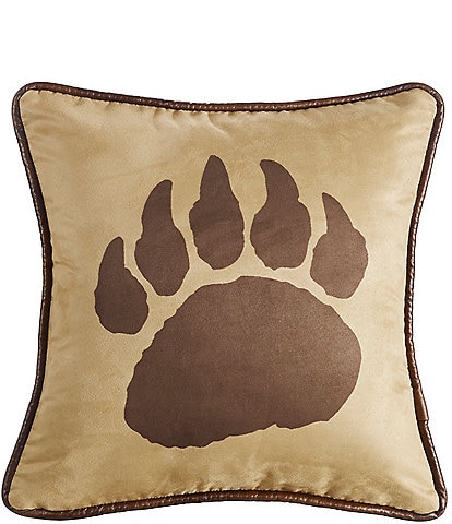 Paseo Road by HiEnd Accents Faux Suede Bear Claw Reversible Square Decorative Pillow