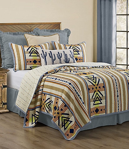 Paseo Road by HiEnd Accents Pontiac Collection Southwestern Print Reversible Quilt Set