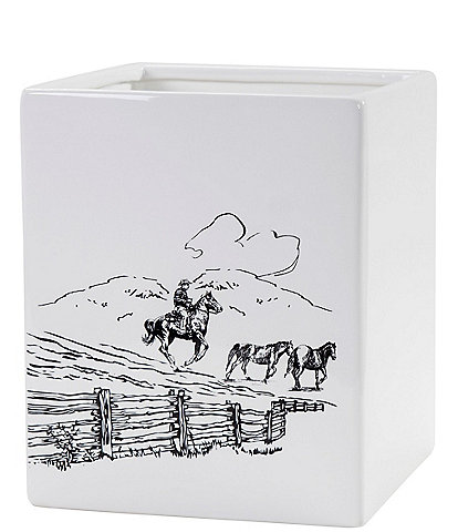 Paseo Road by HiEnd Accents Ranch Life Western Ceramic Wastebasket