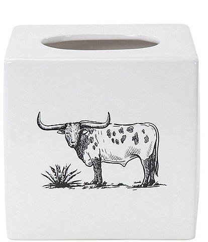 Paseo Road by HiEnd Accents Ranch Life Western Ceramic Tissue Box Cover