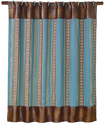 Paseo Road by HiEnd Accents Ruidoso Southwestern Striped Shower Curtain