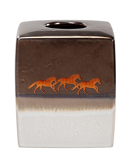 Paseo Road by HiEnd Accents Running Horse Remuda Ceramic Tissue Box Cover