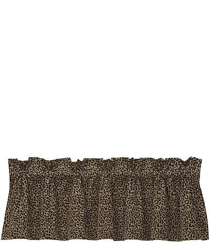Paseo Road by HiEnd Accents San Angelo Leopard Print Chenille Window Valance