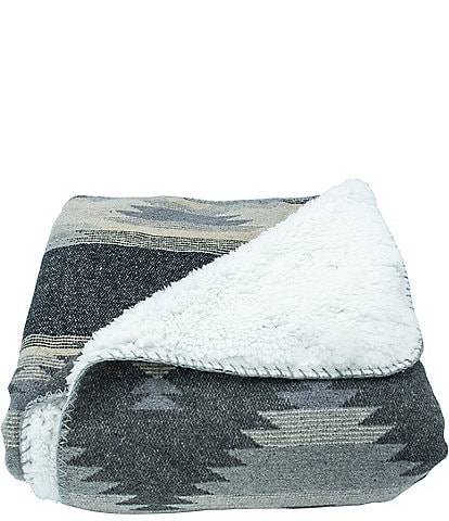 HiEnd Accents x Paseo Road Southwestern Geometric Reversible Shearling Throw Blanket