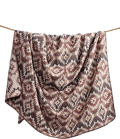 Paseo Road by HiEnd Accents Southwestern Geometric Printed Mesa Wool Blend Blanket Mini Set