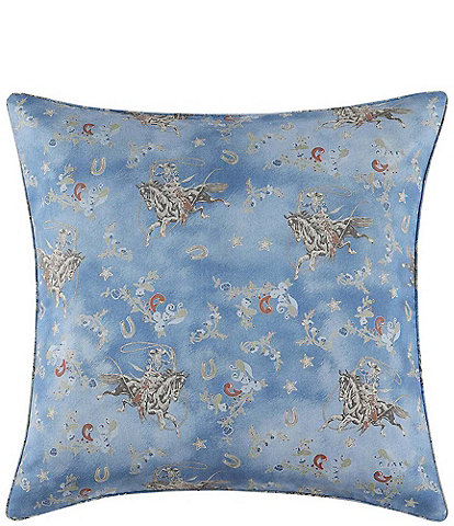 Paseo Road by HiEnd Accents Tasha Polizzi Collection Lee Western Washed Denim Euro Sham