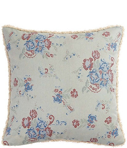 Paseo Road by HiEnd Accents Tasha Polizzi Collection Rosabel Washed Denim Teddy-Backed Square Pillow