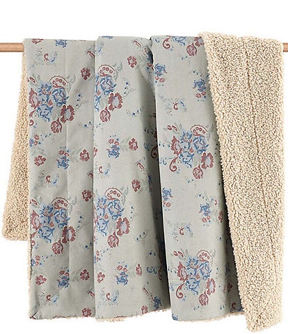 Paseo Road by HiEnd Accents Tasha Polizzi Collection Rosabel Washed Denim Teddy-Backed Throw